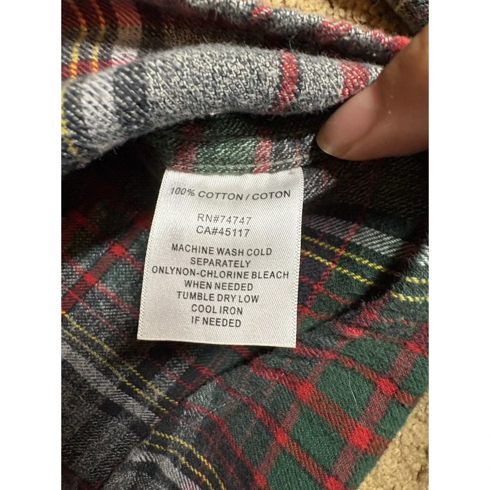 Redhead Shirts Men's Long Sleeve Button Down Flannel Large 100% Cotton